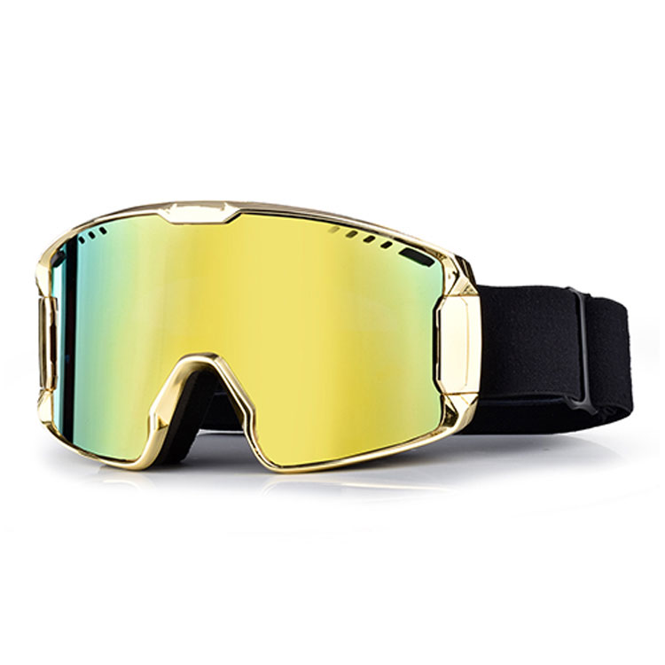Yellow ski goggles UV400 anti fog lens Mpmgoggles