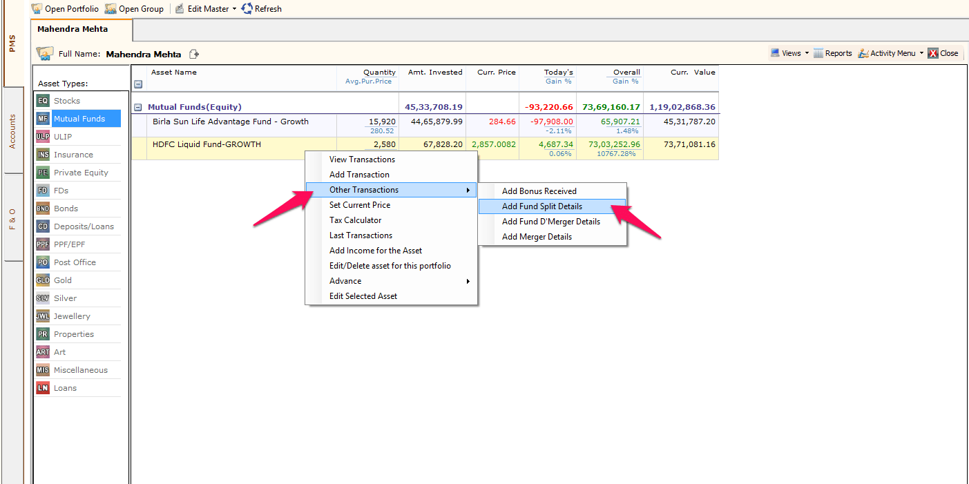 My MF scheme face value has changed from Rs.10 to 1000. How to make