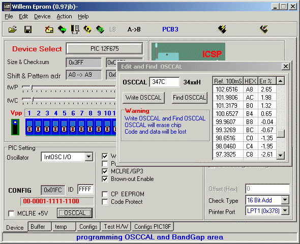 Flash, EEPROM, EPROM programmer for win9x