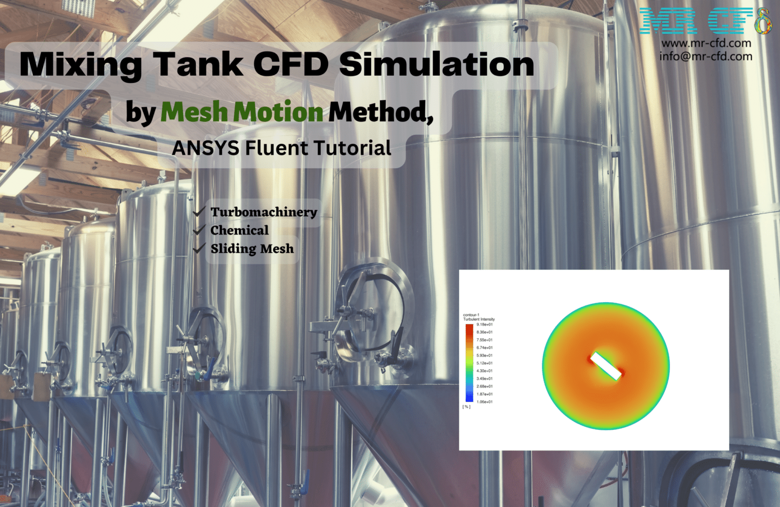 Mixing Tank CFD Simulation by Mesh Motion Method