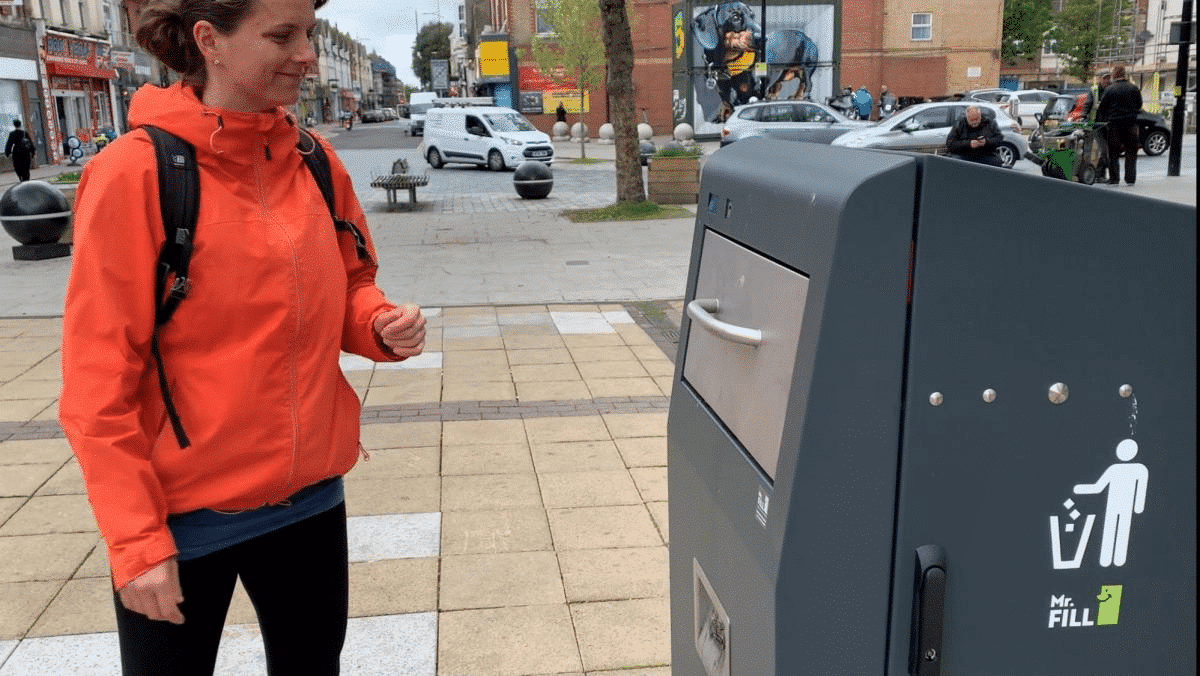 Speaking smart waste bins of Mr. Fill bring a smile to people's faces
