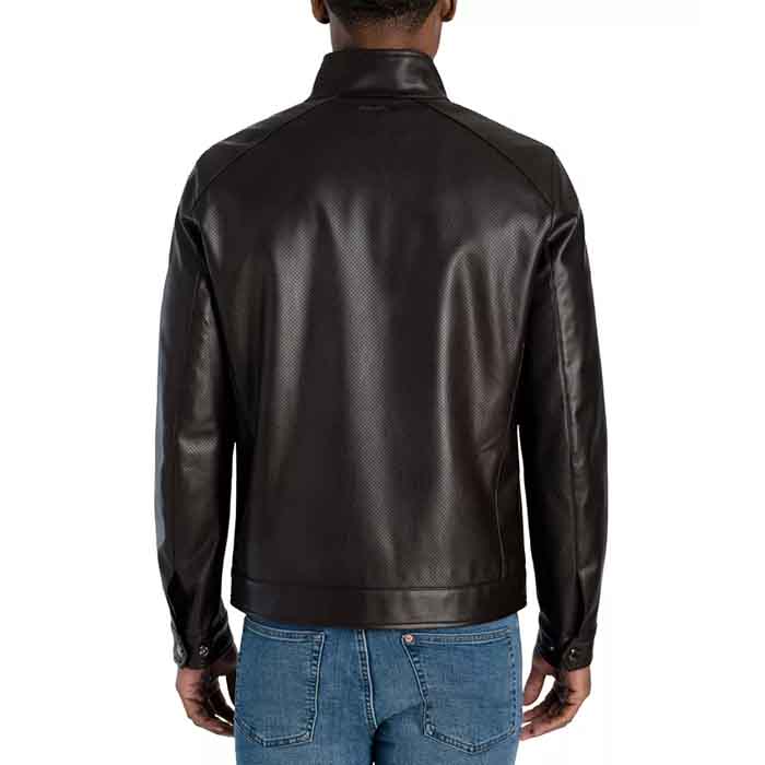 Buy Men's Real Perforated Leather Jacket 15 Off MrStyles
