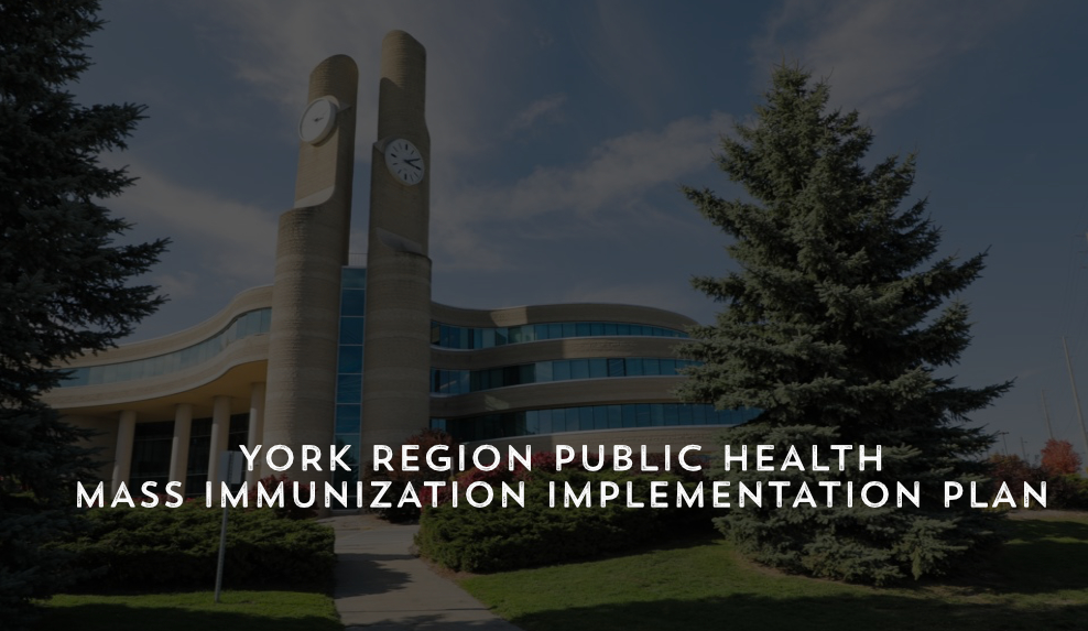 York Region Public Health Mass Immunization Implementation Plan Tom