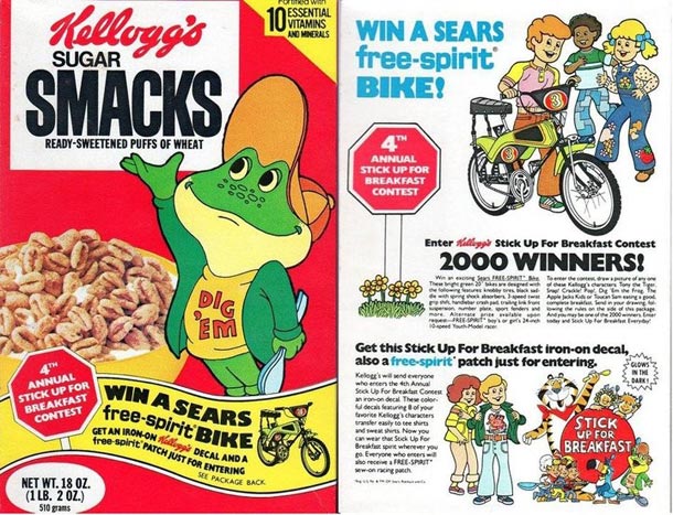 Sugar Smacks 1977 Sugar Smacks Cereal Box