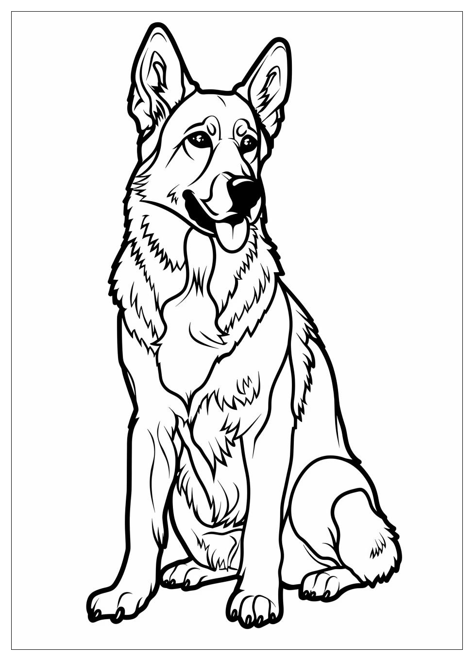 German Shepherd Coloring Pages Free Printable Dog Coloring Sheets for