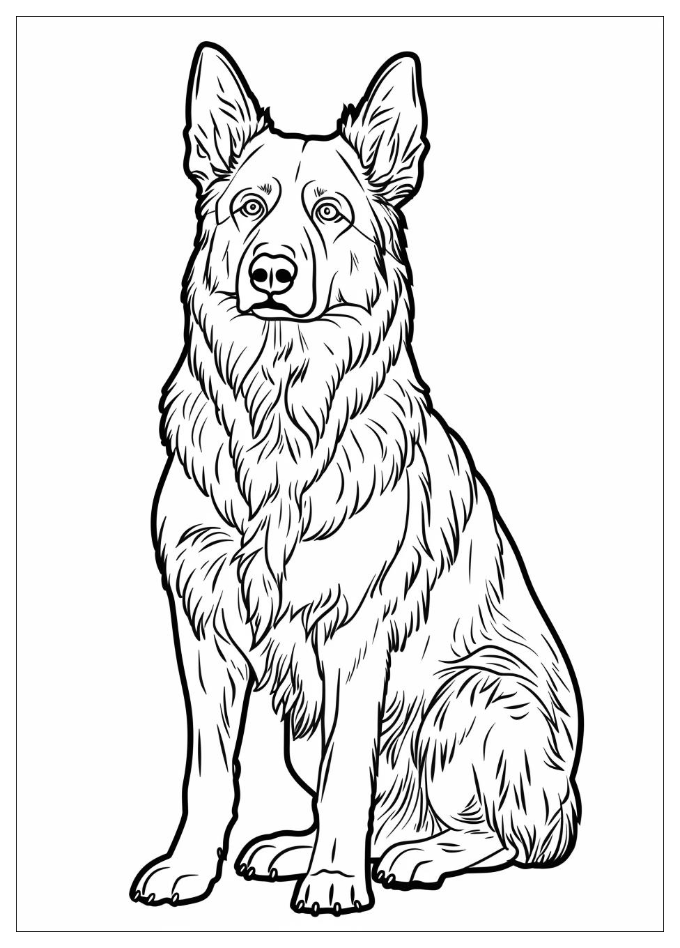 German Shepherd Coloring Pages Free Printable Dog Coloring Sheets for