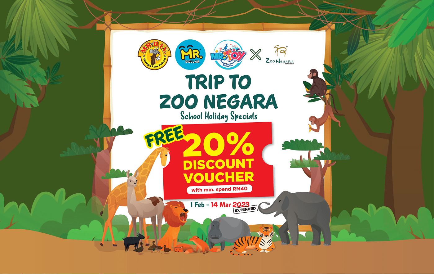MR.DIY x Zoo Negara 20 Discount Voucher GWP 2023 Mr D.I.Y. Group (M