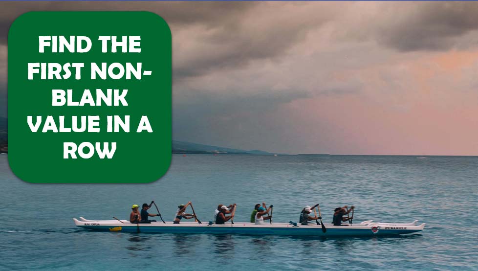 Find the First Nonblank Value in a Row Excel Tips MrExcel Publishing