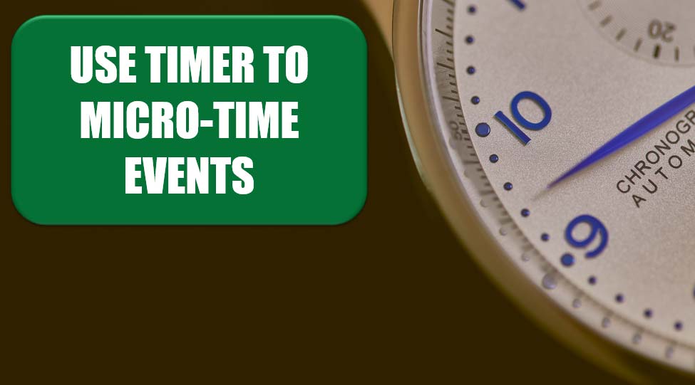 Use Timer To Microtime Events Excel Tips MrExcel Publishing