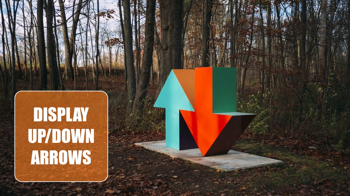 Display Up/Down Arrows Excel Tips MrExcel Publishing
