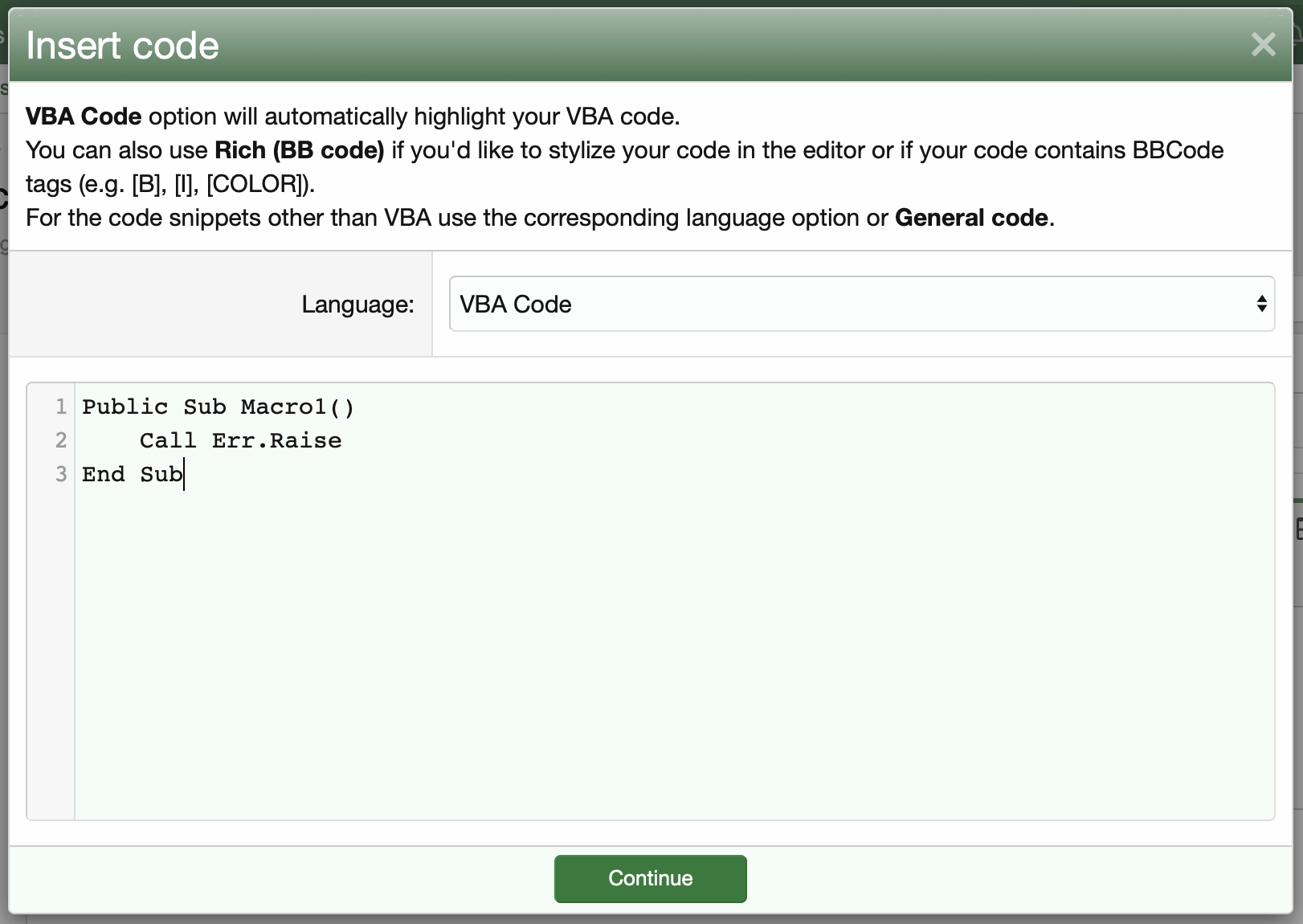 How to Post Your VBA Code MrExcel Message Board