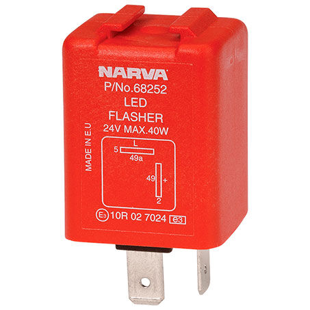 Narva Electronic LED Flasher With Pilot 24V 2 Pin BL Pk 1
