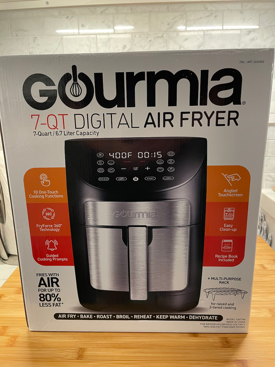This Gourmia 7Quart Digital Air Fryer, is just 39.99 in Store NOW