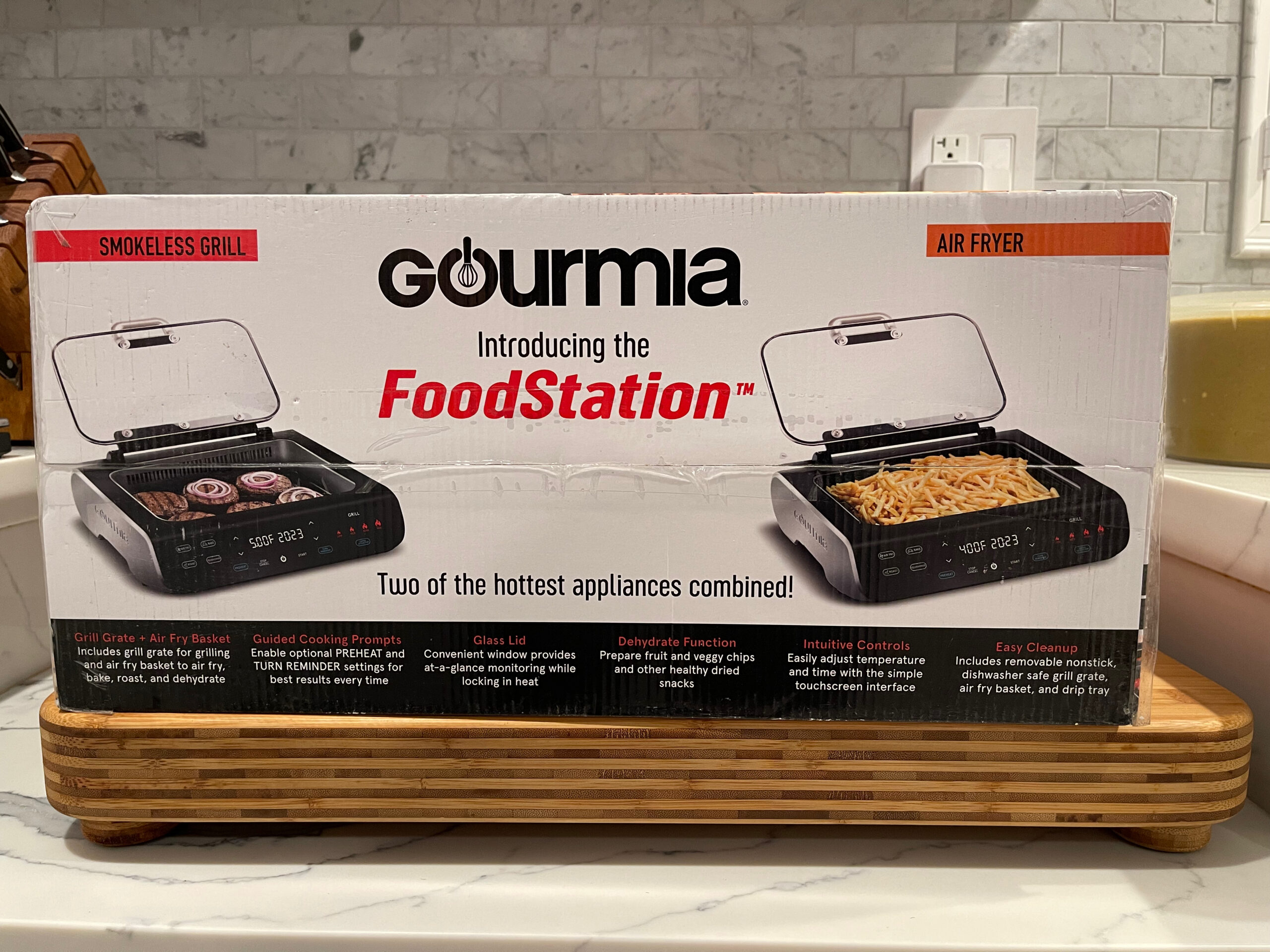 Gourmia FoodStation Indoor Smokeless Grill & AirFryer Model GGA2100
