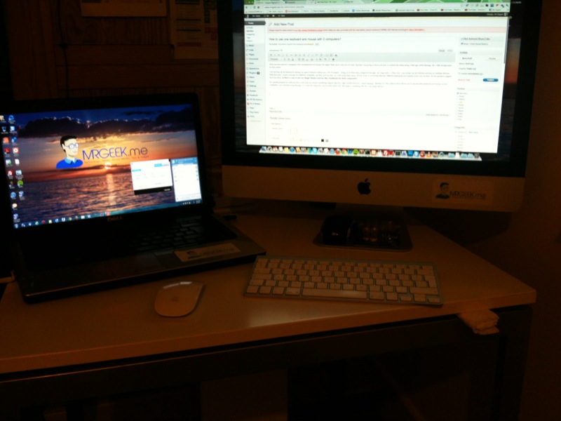 How to use one keyboard and mouse with 2 computers? Mr. Geek