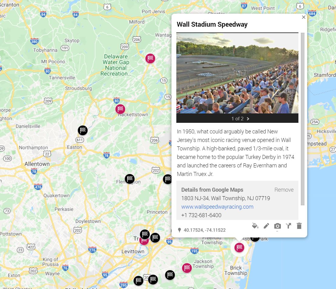 Lost New Jersey Racetracks Project Map Mr. Local History Project