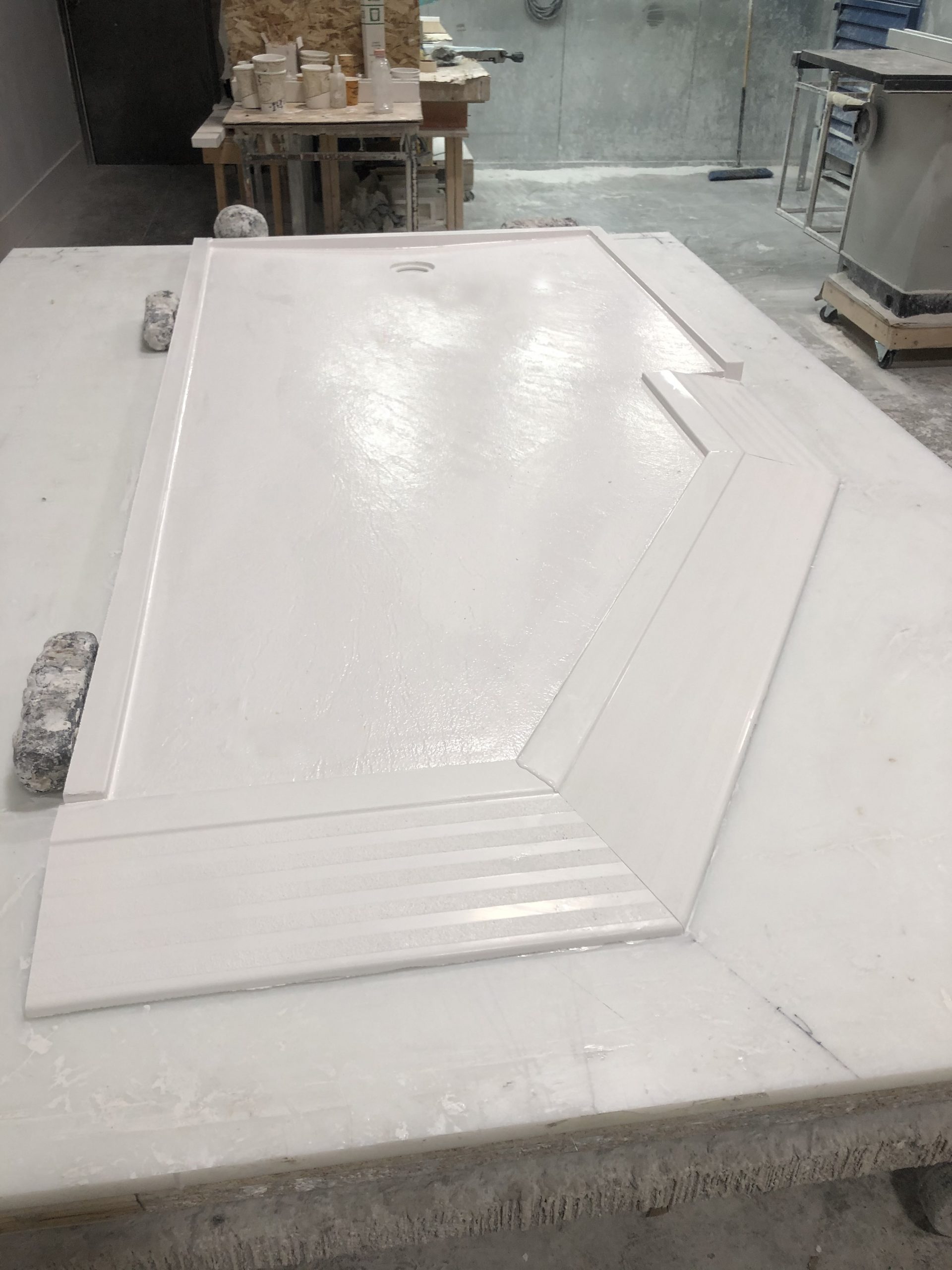 Custom Accessible Shower Bases MRMARBLE