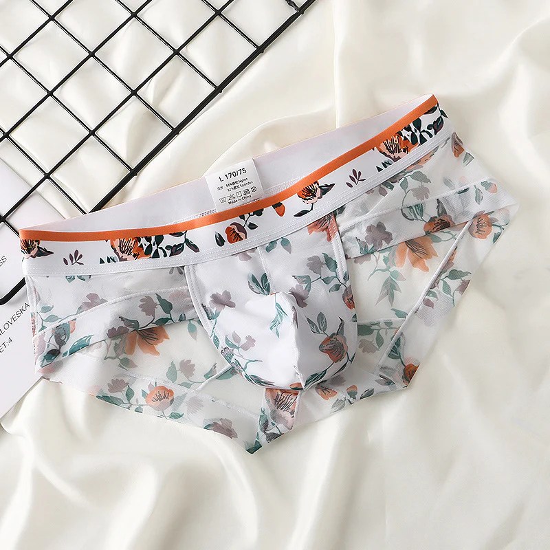 Men’s Flower Print Pouch Briefs Mr Saker