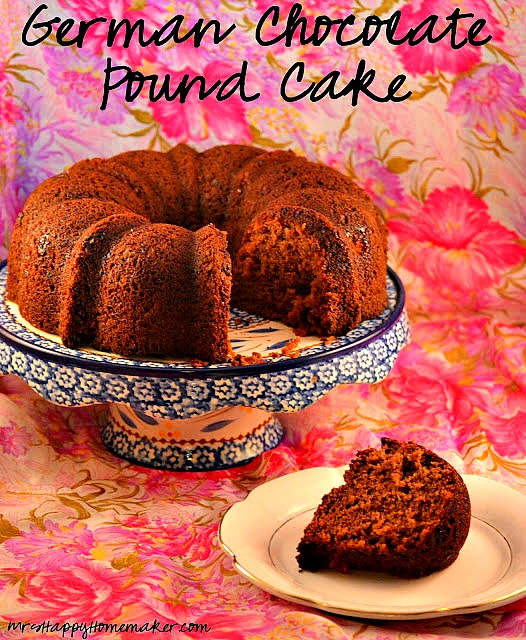 German Chocolate Pound Cake Mrs Happy Homemaker