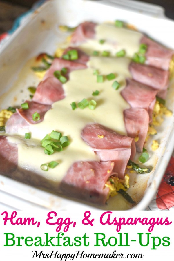 Ham, Egg, & Asparagus Breakfast Rollups (with Dijon Swiss Cheese Sauce