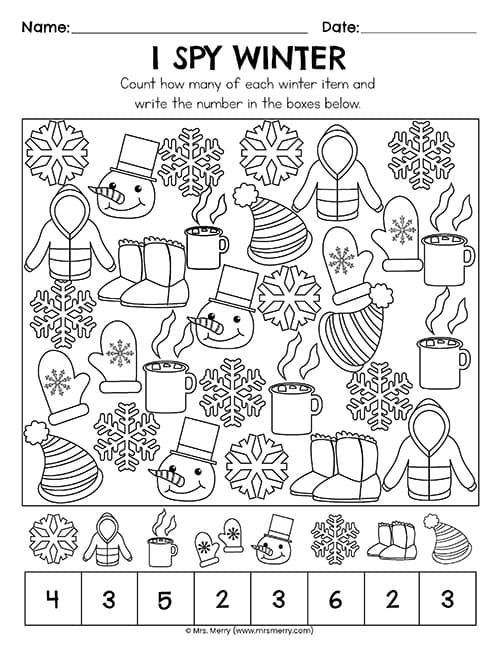 I Spy Worksheets - Worksheets For Kindergarten