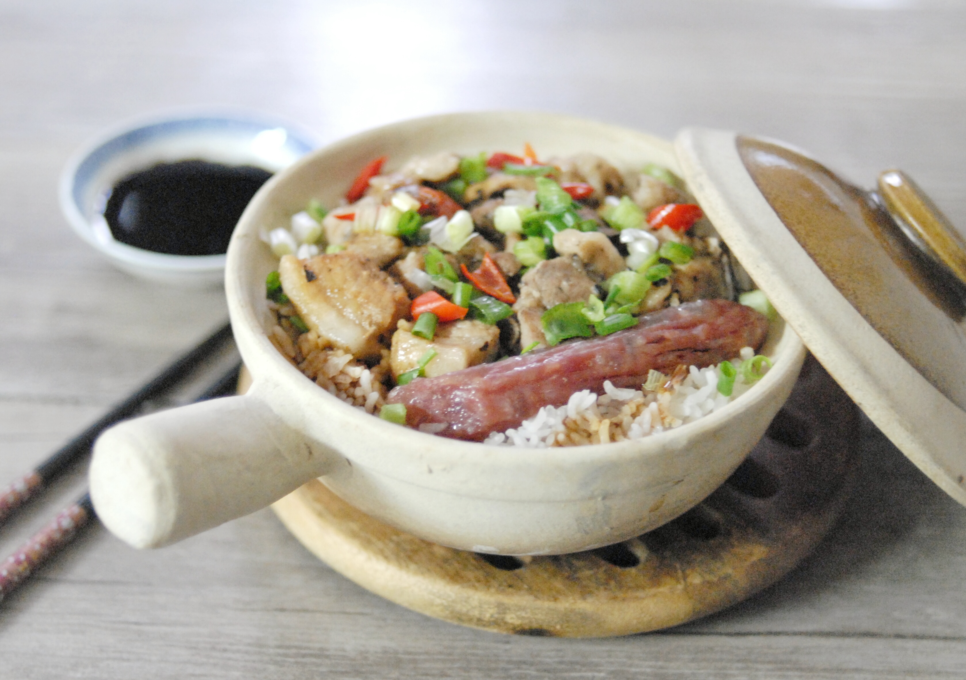 Clay Pot Rice with Black Bean Ribs & Chinese Sausage Mrs P's Kitchen