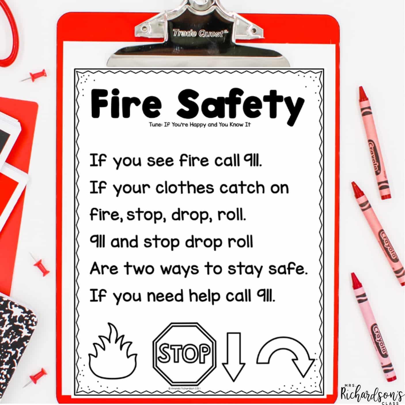 5 Fire Prevention Week Activities for K2 {With a FREEBIE }