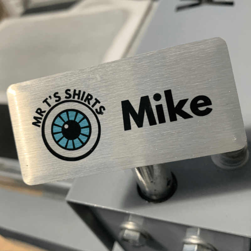 Large Metal Name Badge • Fast UK Shipping • Personalised 75 x 35mm