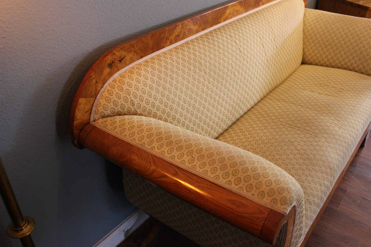 antikes Sofa Biedermeier dreisitzer Esche