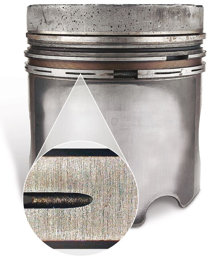 Wear on pistons, piston rings and cylinders caused by fuel flooding