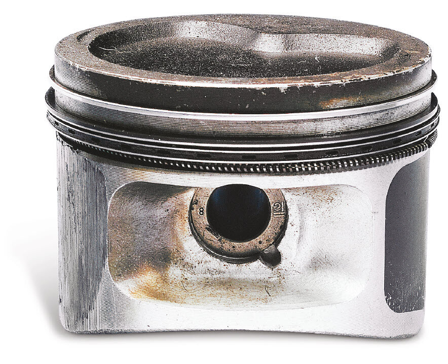 Piston skirt seizure on one side only without matching wear marks on