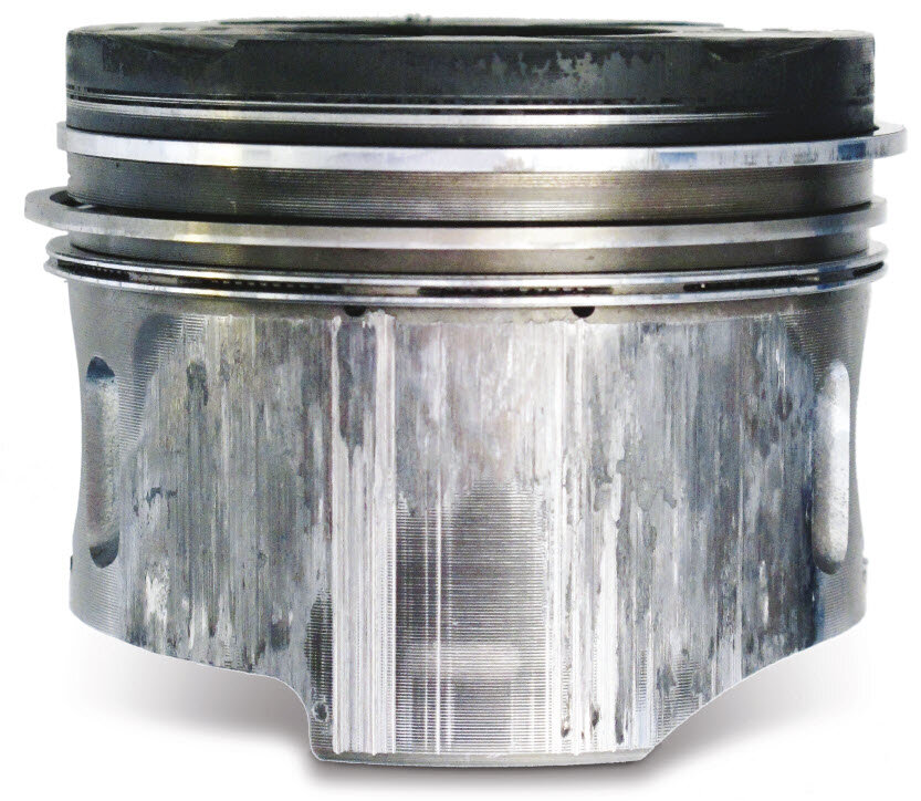 Seizure due to overheating centred around the piston skirt MS