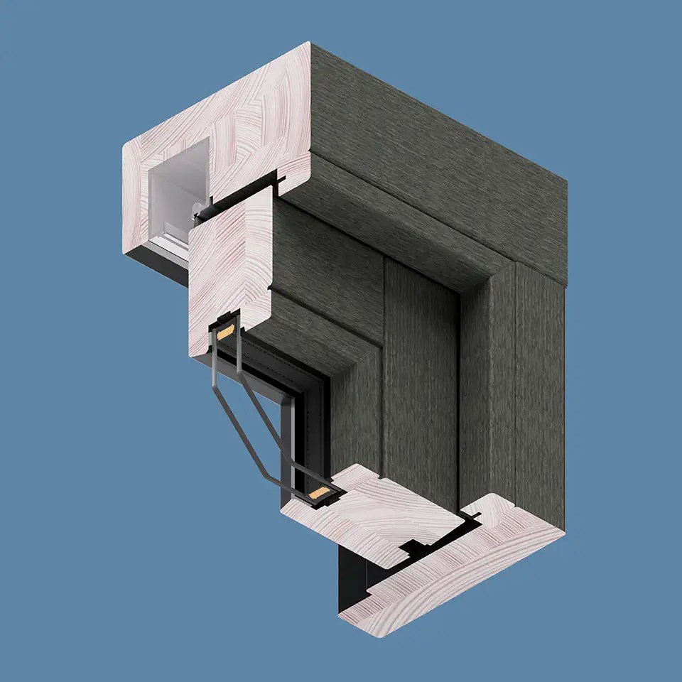 Drewniane i drewnianoaluminiowe Patio FS otwierane na zewnątrz MS