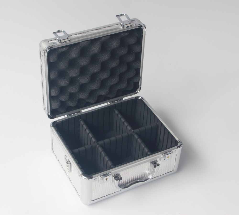 Silver Embossed Diamond Aluminum Professional Camera Carrying Cases MSACase