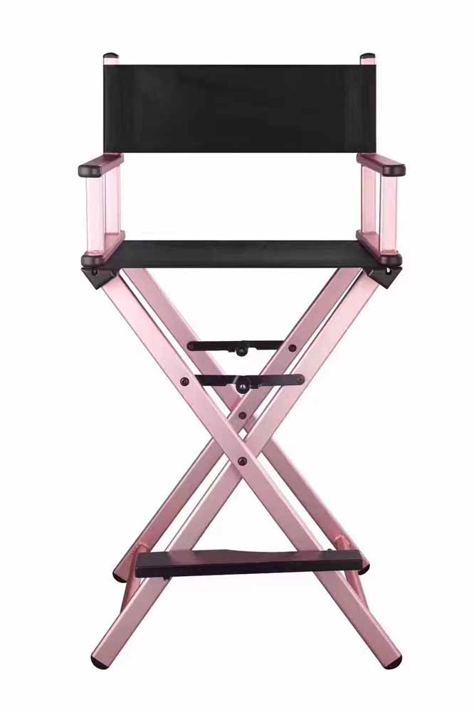 Professional Portable Makeup Chair in Aluminum Material Color Black