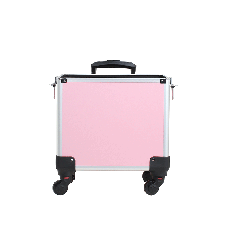 Rolling Makeup Train Case, Salon Cosmetic Organizer Makeup Rolling Case