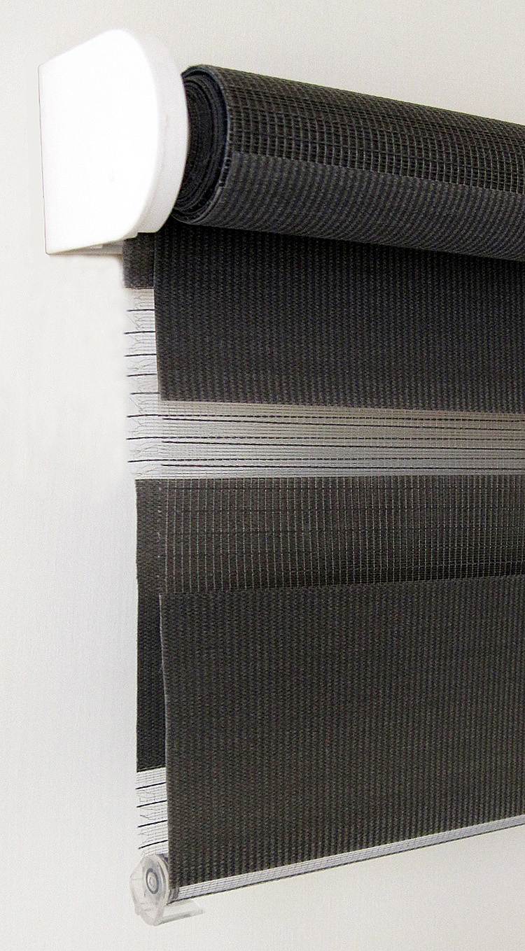 Buff Sima Double Roller Blinds Plain／Linen Double Roller Blinds