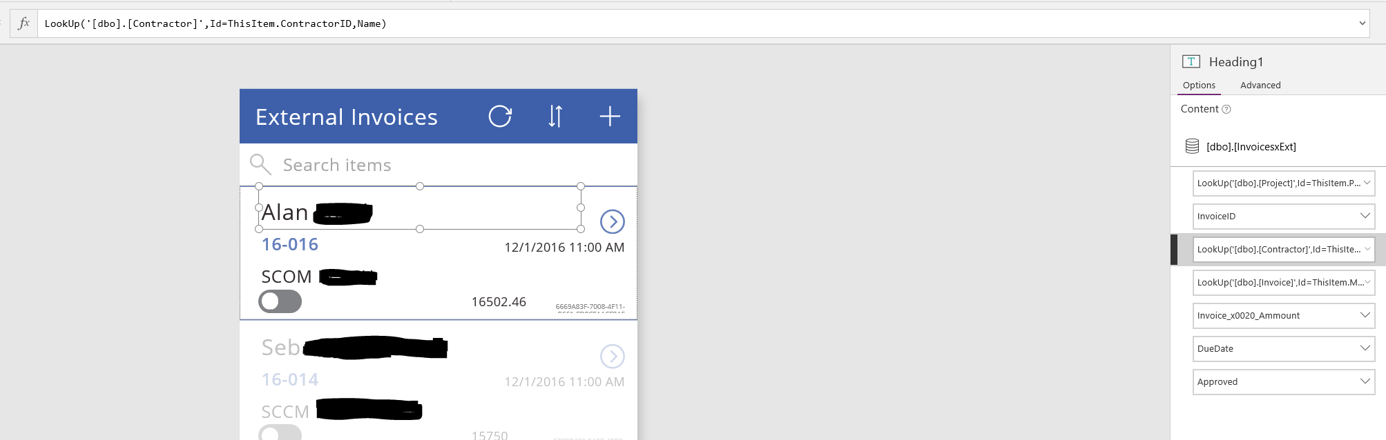 Microsoft PowerApps and inner join 2 sql tables Cloud management at