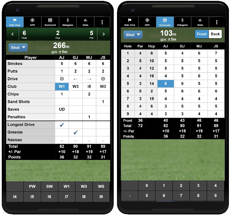 mScorecard Golf scorecard, statistics and GPS app