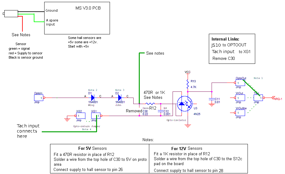 Megasquirt (V3.0 board) Tach input