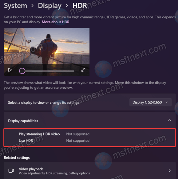 How to check for HDR support in Windows 11?