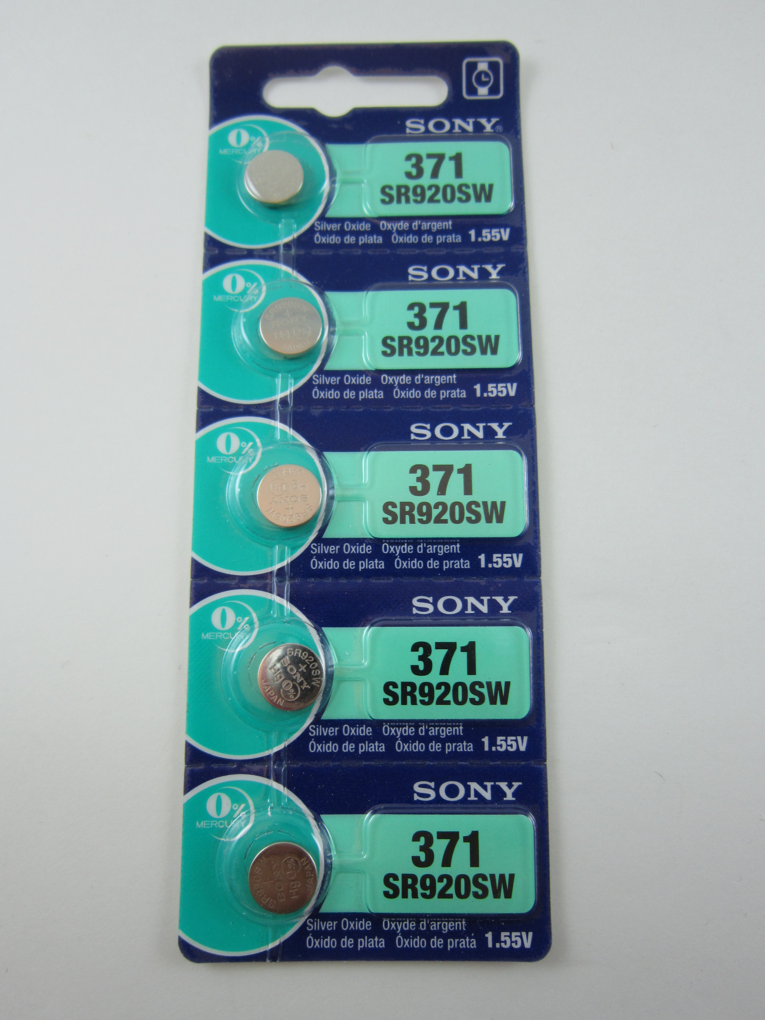 Sony 5x SR920SW 371 1.55V Silver Oxide Button Cell Watch Batteries