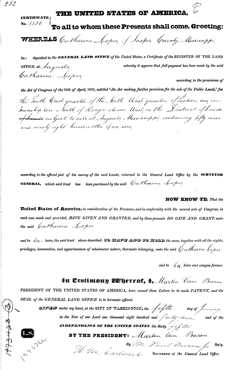 Jasper County, MS, Deeds & Land Records