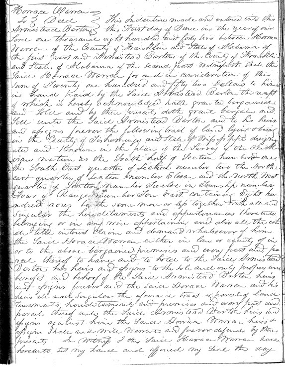 Tishomingo County part of the MSGen