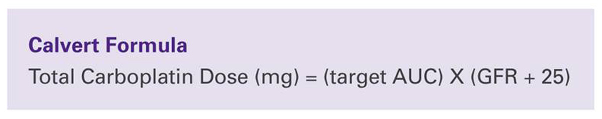 New Guidelines for Carboplatin Dosing Memorial Sloan Kettering Cancer