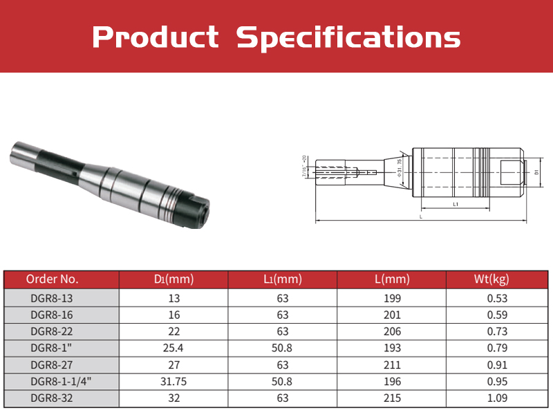 China Factory On Sale R8 Stub Milling Machine Arbors For Milling