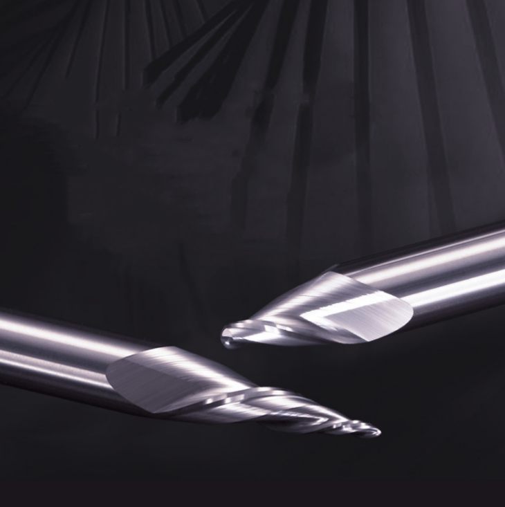 2 Flutes Wood Tapered Ball Nose Long End Mill