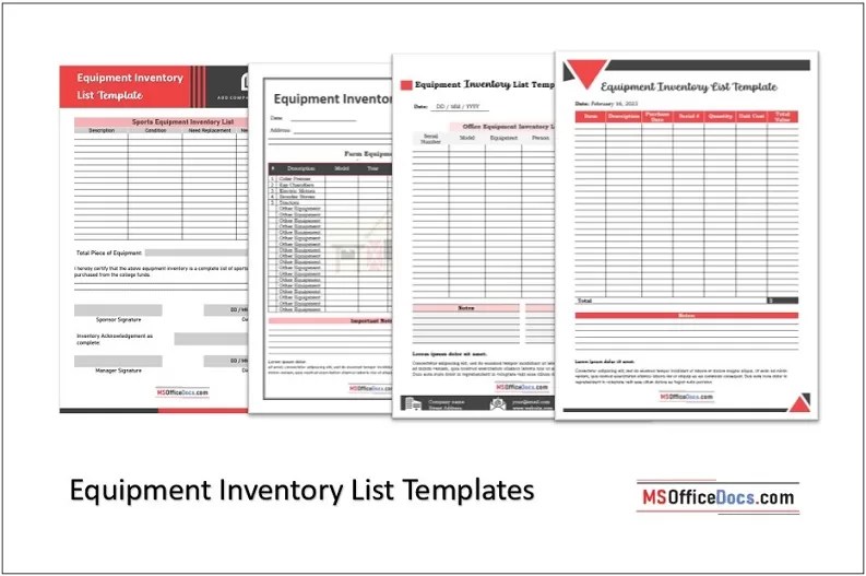 20+ Free Equipment Inventory List Templates MS Office Documents