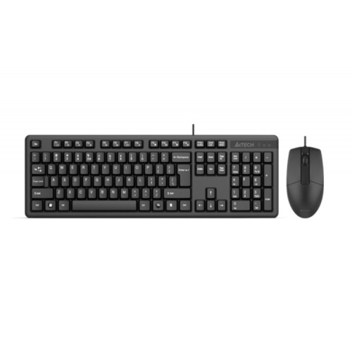 A4tech KK3330 USB Multimedia Keyboard Mouse Combo Black Multisystem