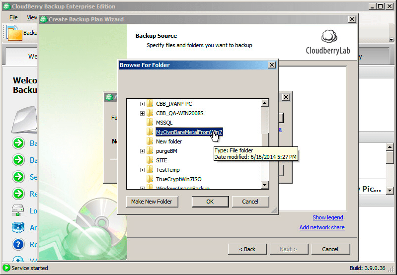 Bare Metal Backup for Windows Server 2008 and Windows 7, 8
